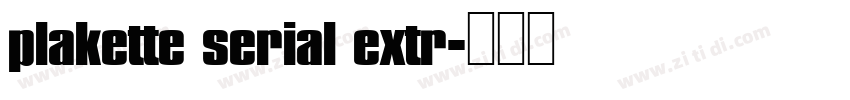 plakette serial extr字体转换